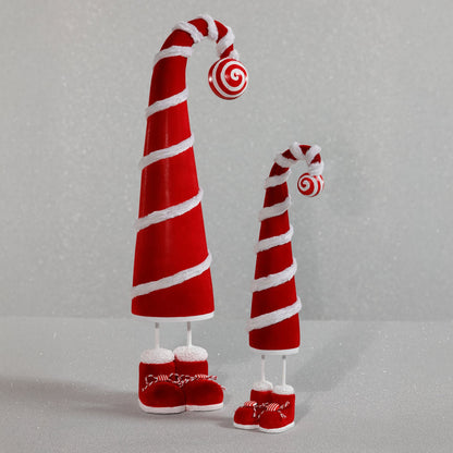 Whimsical Candy Cane Hat Figure