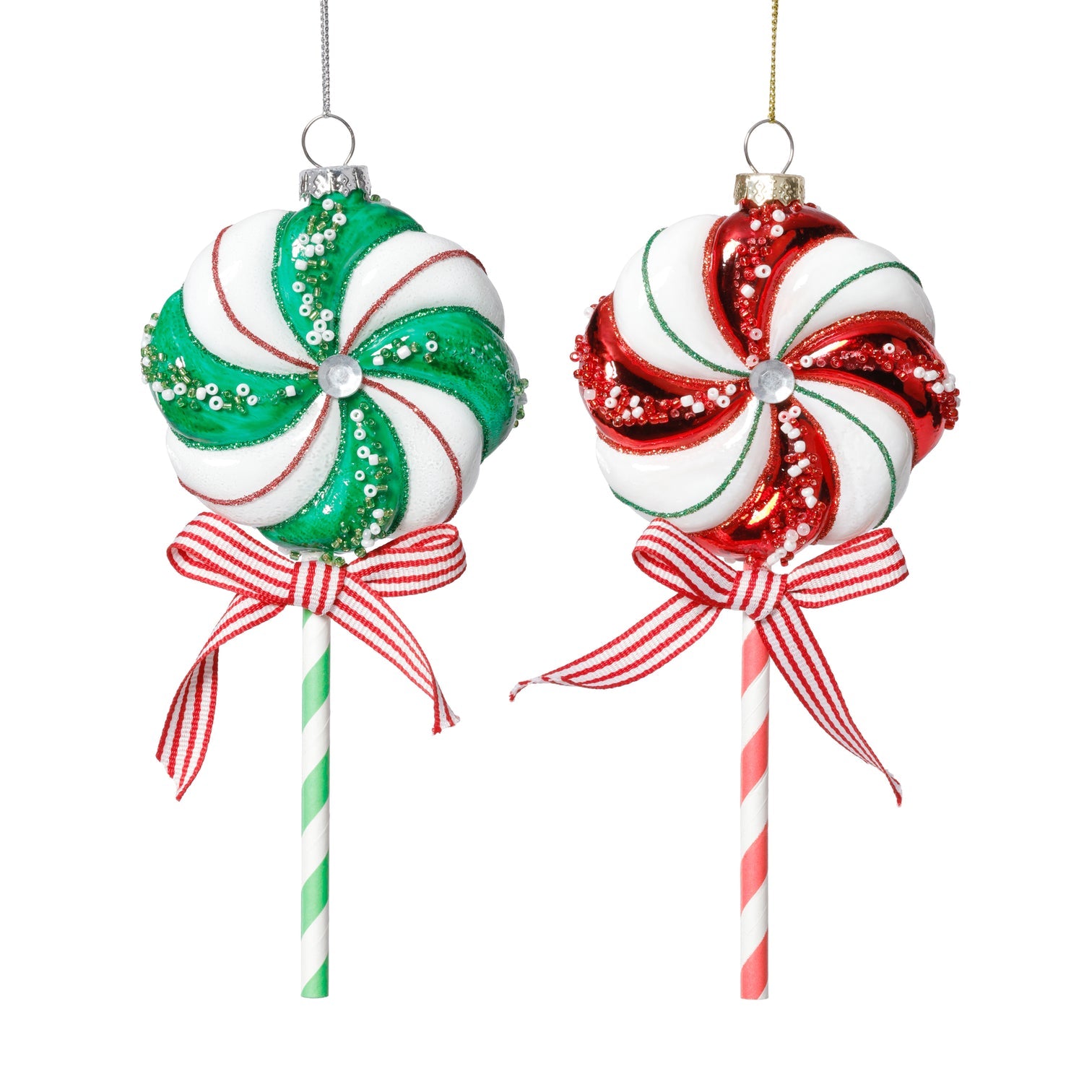 Glass Lollipop Ornaments