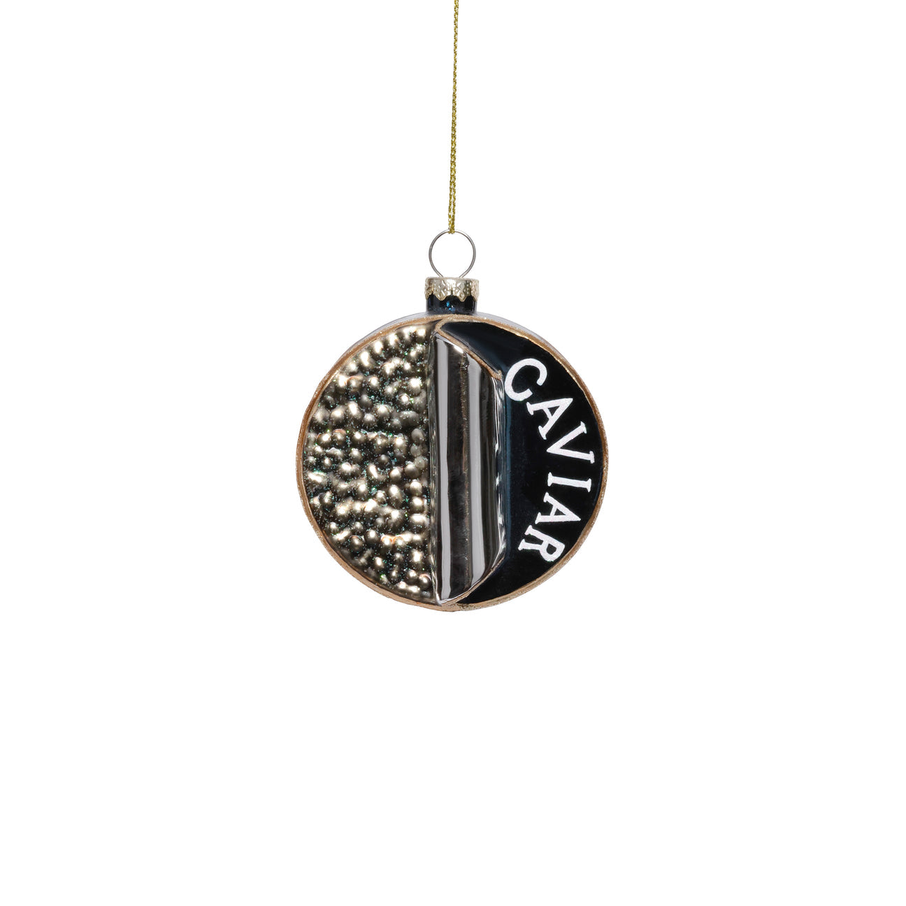 Glass Caviar Box Ornament