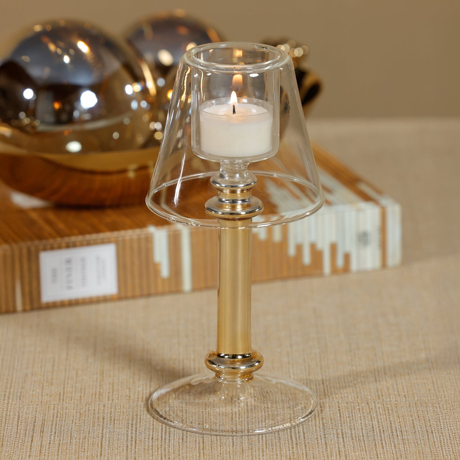 Isola Glass Tealight Lamp - Thumbnail 3