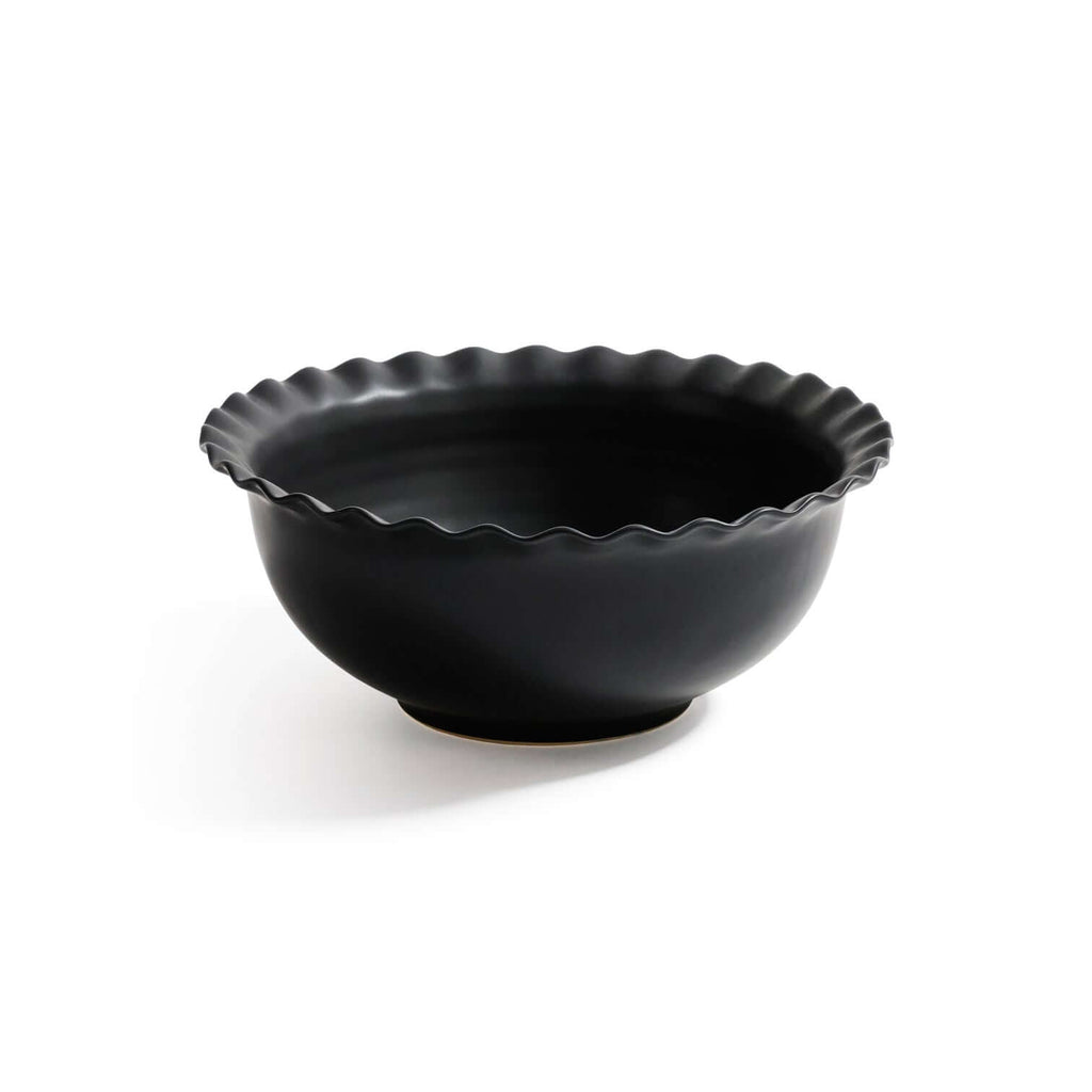 Montecito Ruffled Rim Bowl - Black
