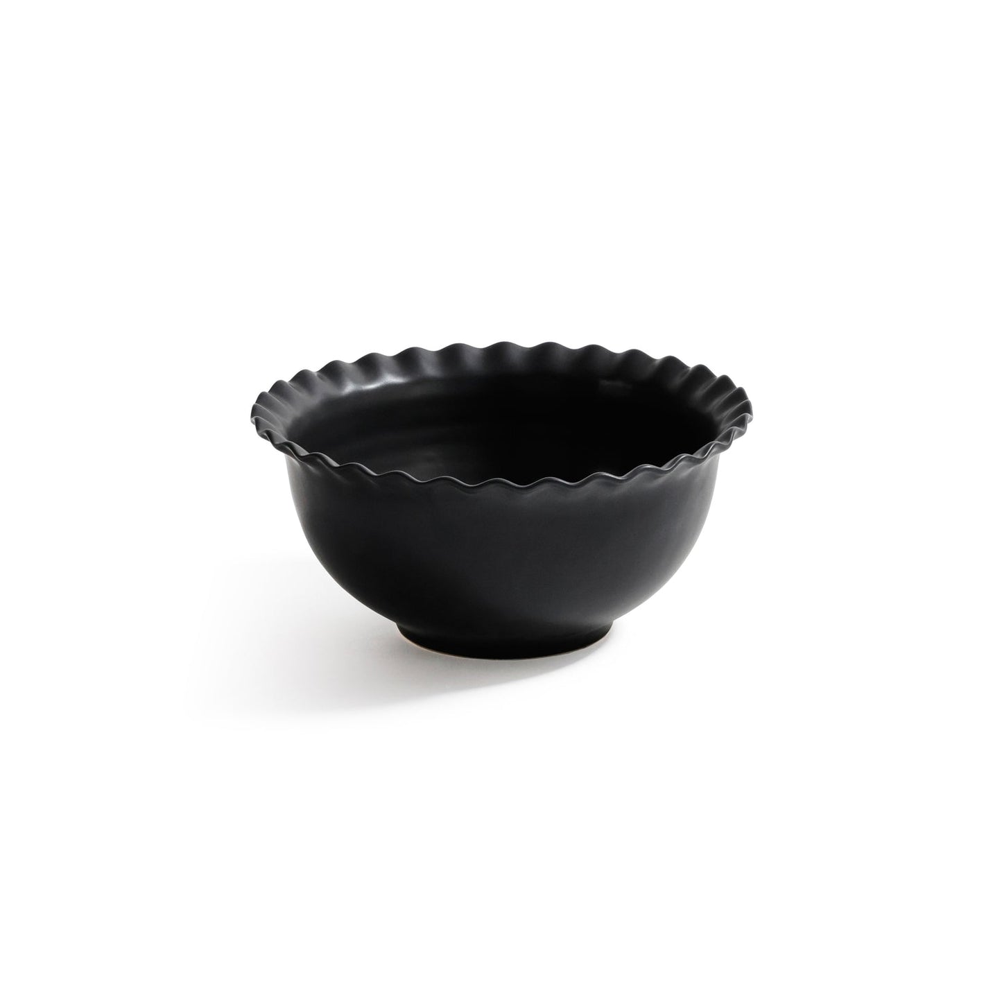 Montecito Ruffled Rim Bowl - Black