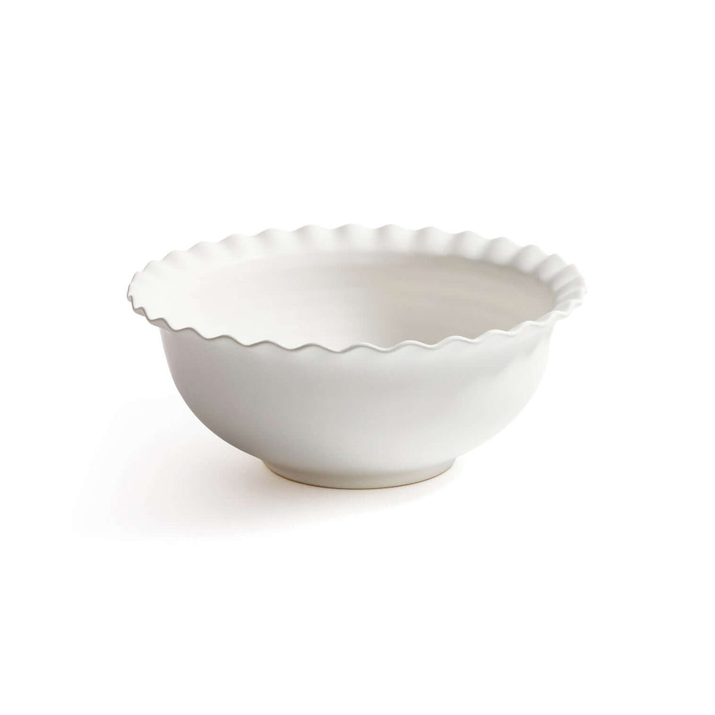 Montecito Ruffled Rim Bowl - White