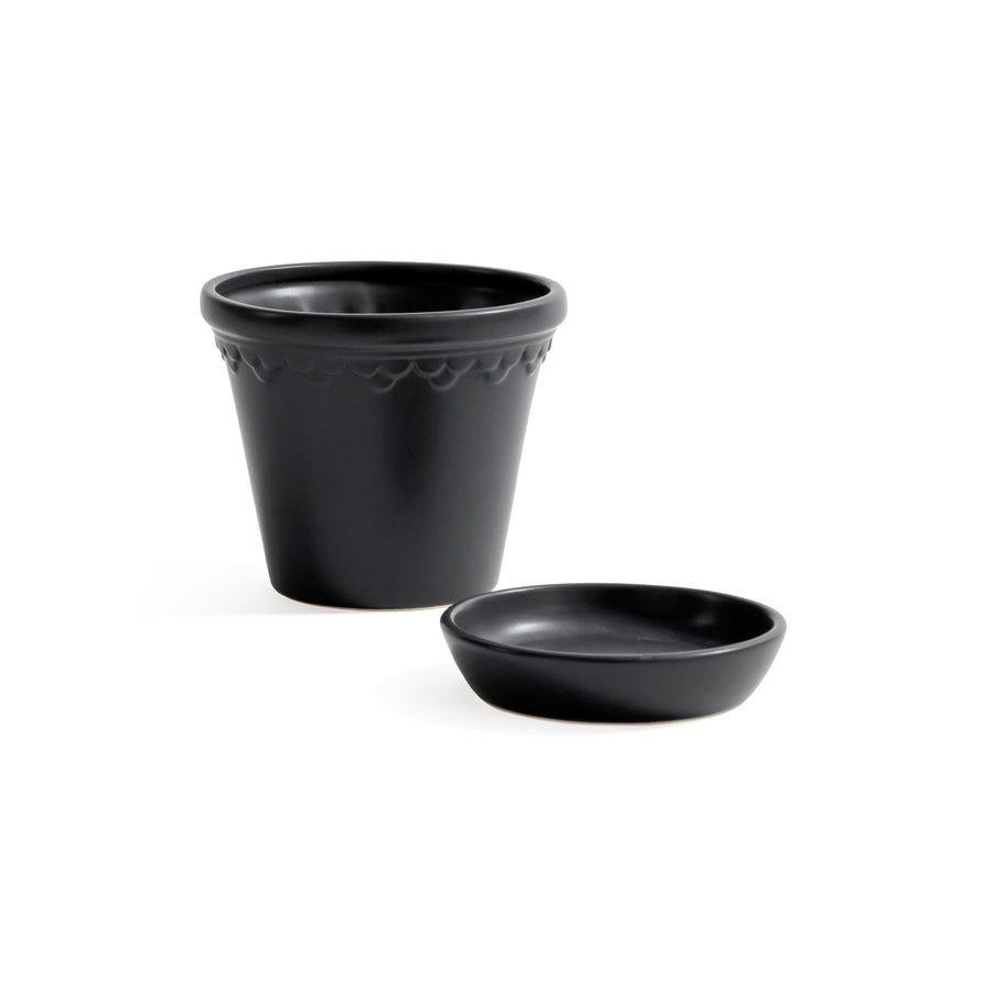 San Ysidro Flower Pot with Saucer - Planter by Carlyle Avenue