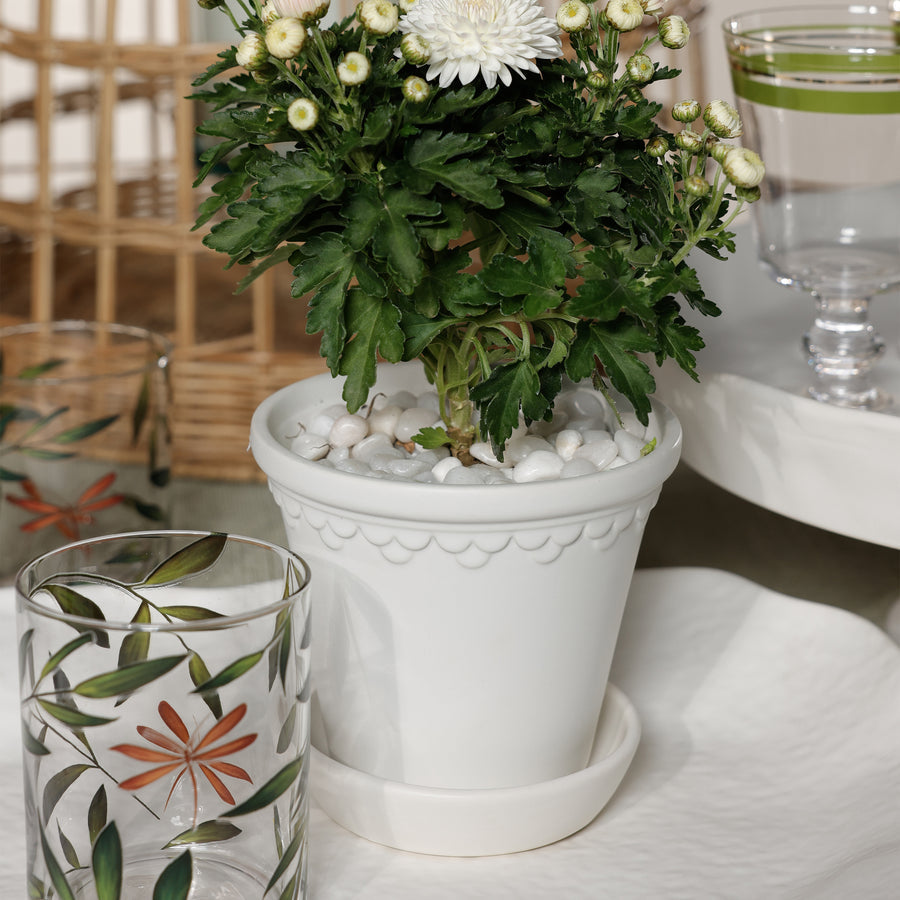 San Ysidro Flower Pot with Saucer - Planter by Carlyle Avenue