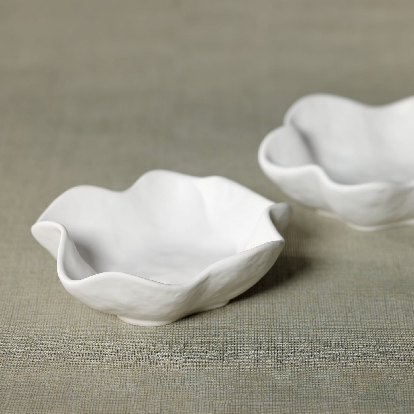 Alfresco Round Wavy Ceramic Bowl - Set of 4