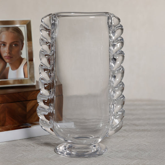 Vintage Braided Glass Vase - Clear - CARLYLE AVENUE