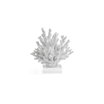 White Resin Coral on Acrylic Base