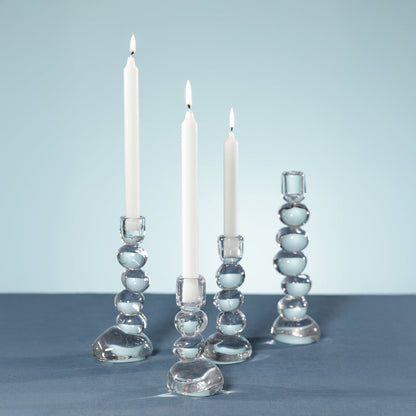 Ice Stone Glass Taper Holder