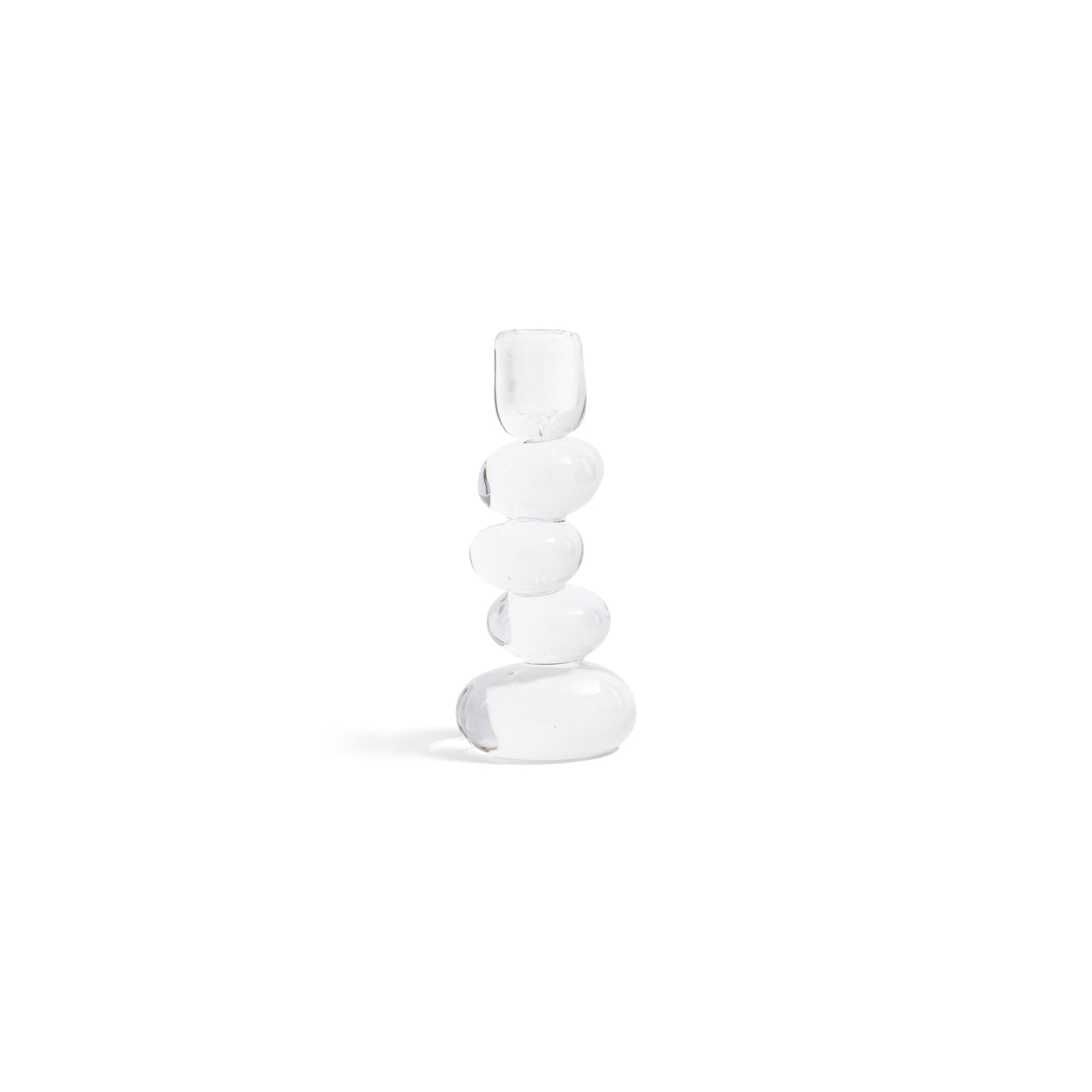 Ice Stone Glass Taper Holder