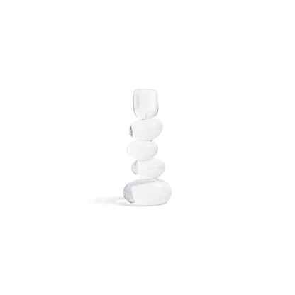 Ice Stone Glass Taper Holder