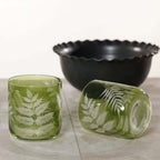 Fern Leaf Rocks Glass - Set of 6