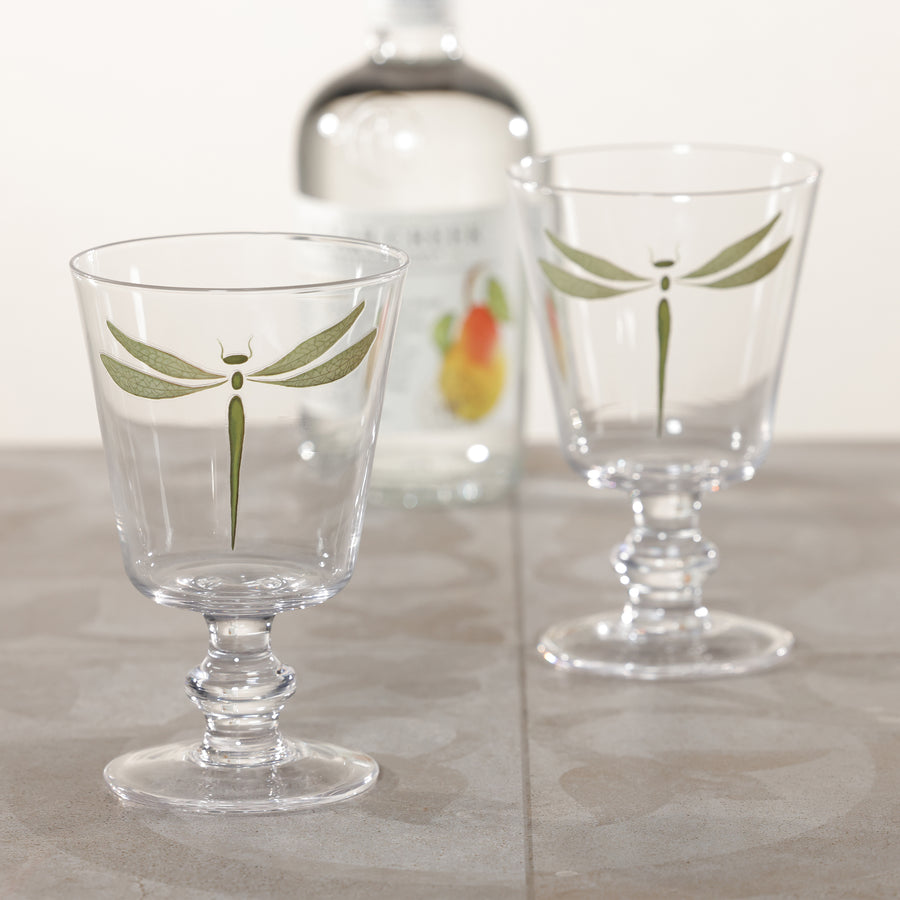 Whispering Dragonfly Stemmed Glass - Set of 6