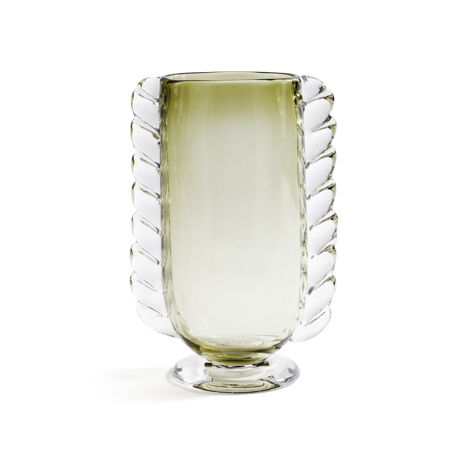 Vintage Braided Glass Vase - Green - CARLYLE AVENUE