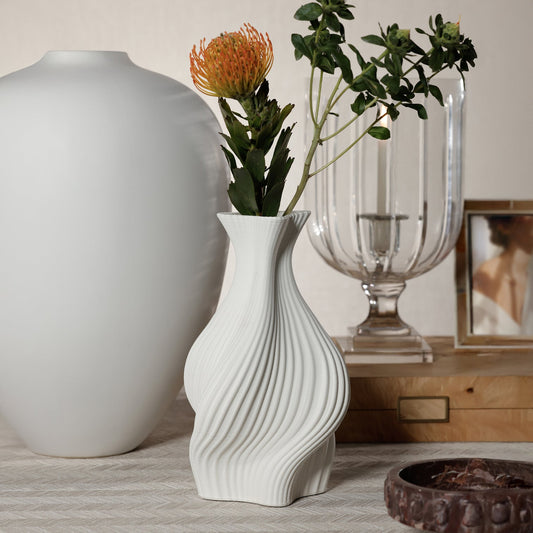Swirling 3D Printed Ceramic Vase