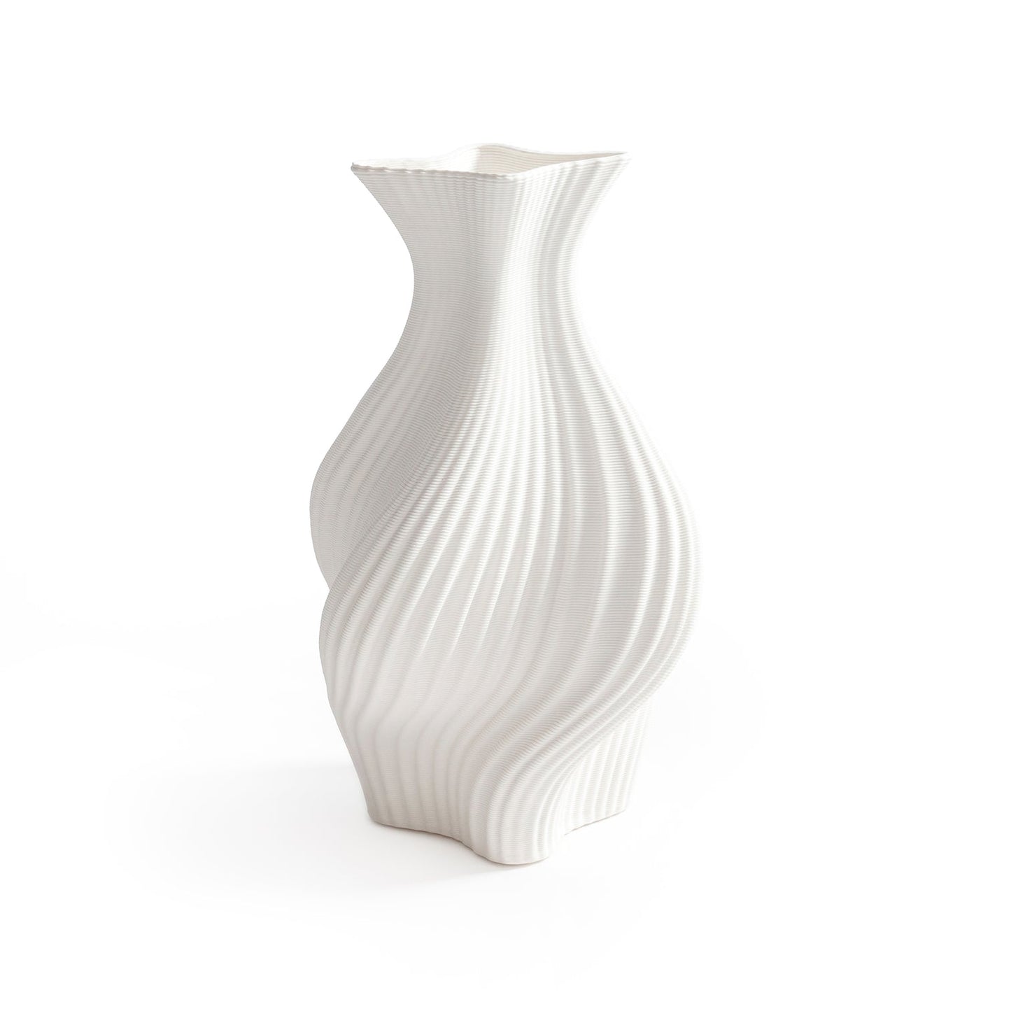 Swirling 3D Printed Ceramic Vase