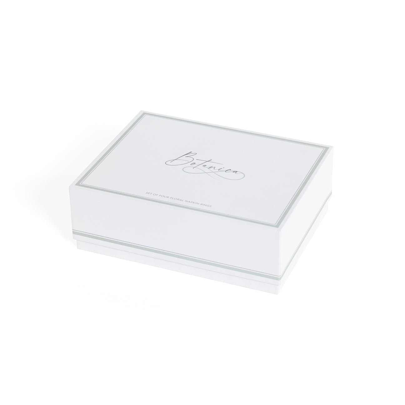 Four Botanica Glass Flower Napkin Rings - Boxed (Set of 3)