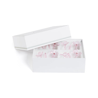 Four Botanica Glass Flower Napkin Rings - Boxed (Set of 3)