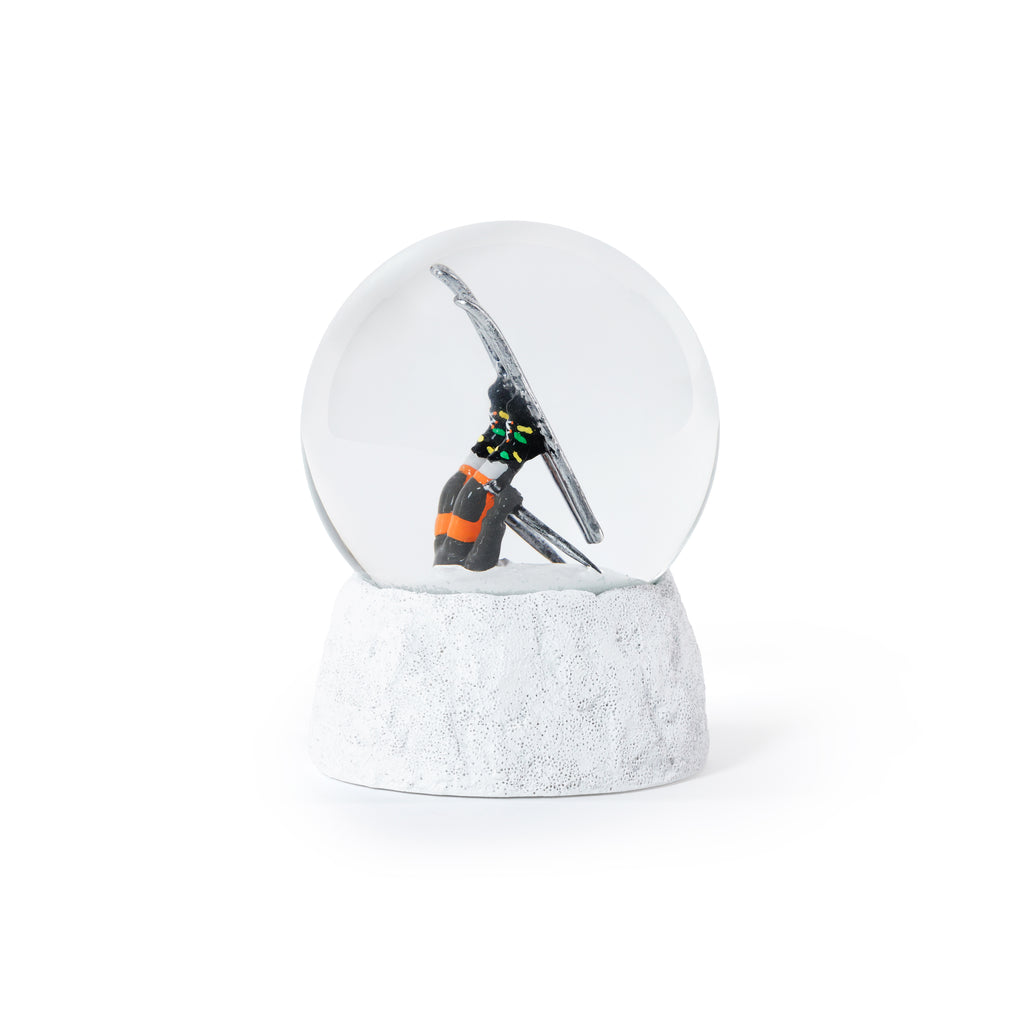 Ski Scene Snow Globe, Head in Snow Skier