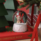 Mountain Dog Snow Globe, Red Skis
