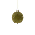 Glass Felt Ball Ornament with Gold Studs
