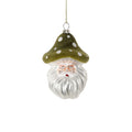 Glass Santa Claus with Mushroom Hat Ornament
