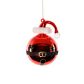 Red Santa Glass Ball Ornament