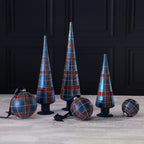 Plaid Design Glass Ball Ornament