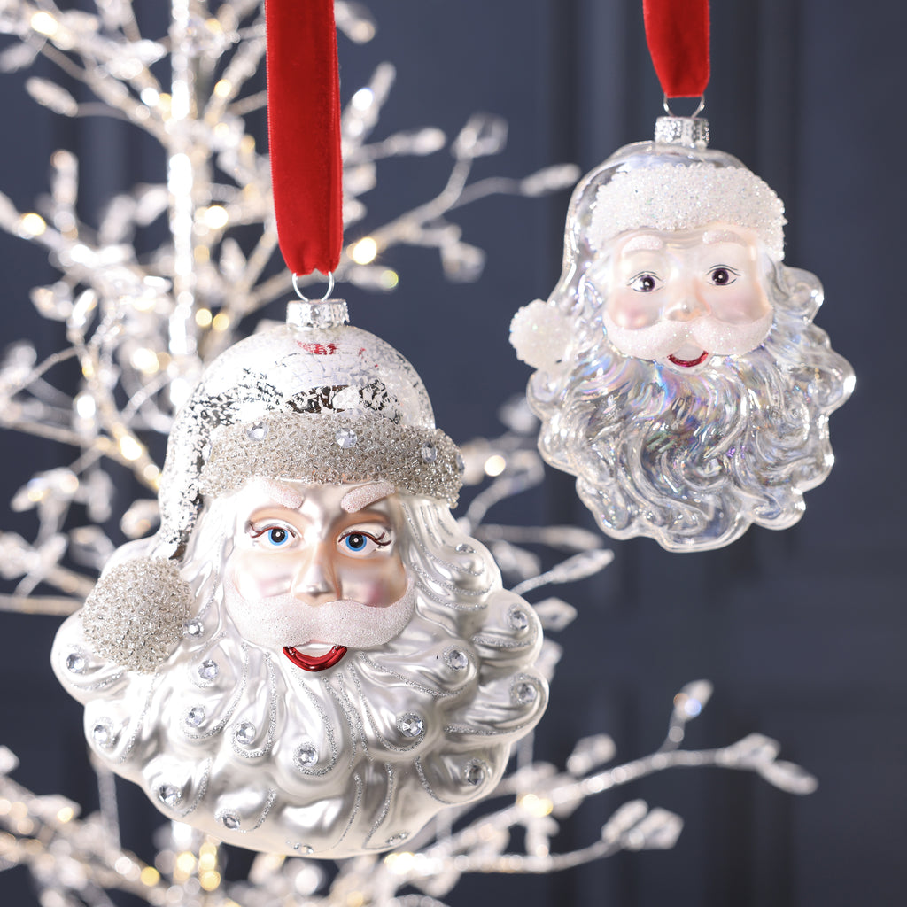 Luster Santa Claus Glass Ornament