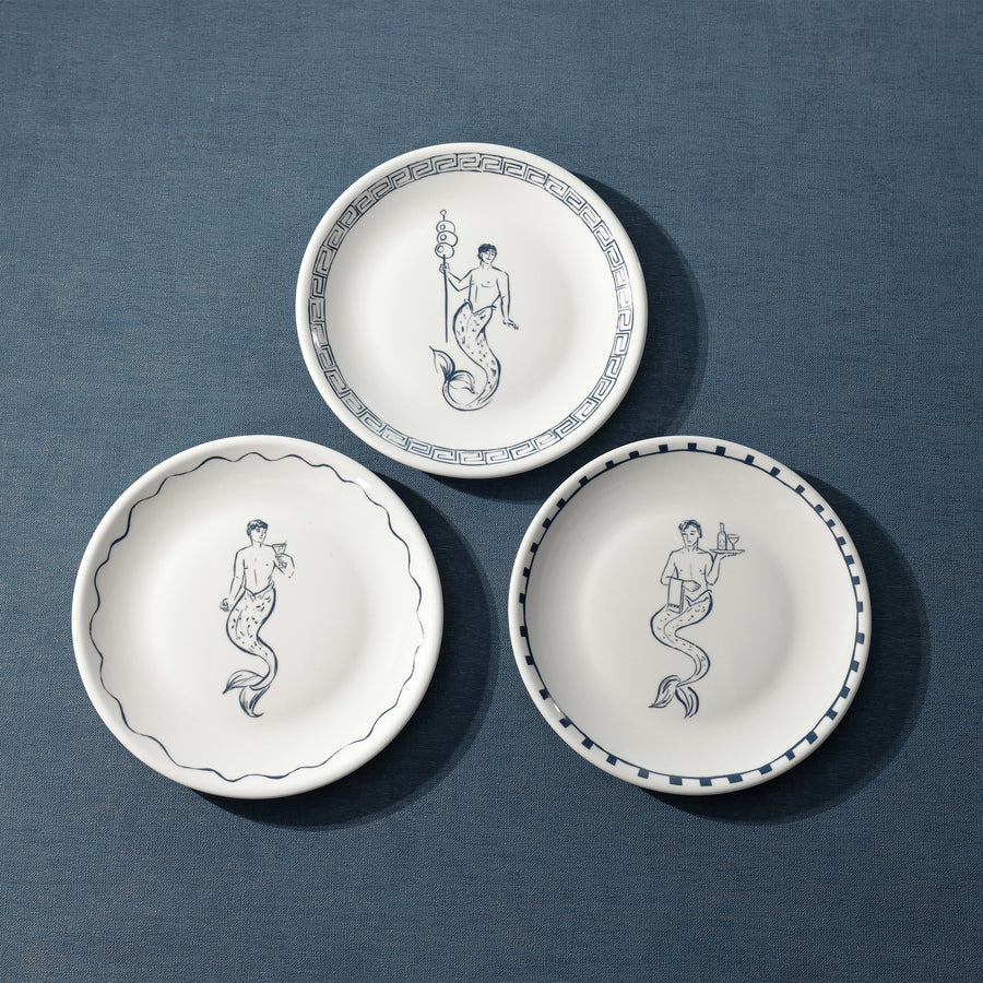The Salty Merman Bar / Appetizer Plates - Set of 6 Assorted