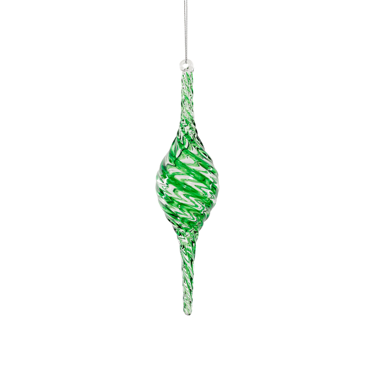 Green Glass Finial Ornament