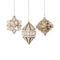 Lantern Style Glass Ornament - 3 Assorted Pieces