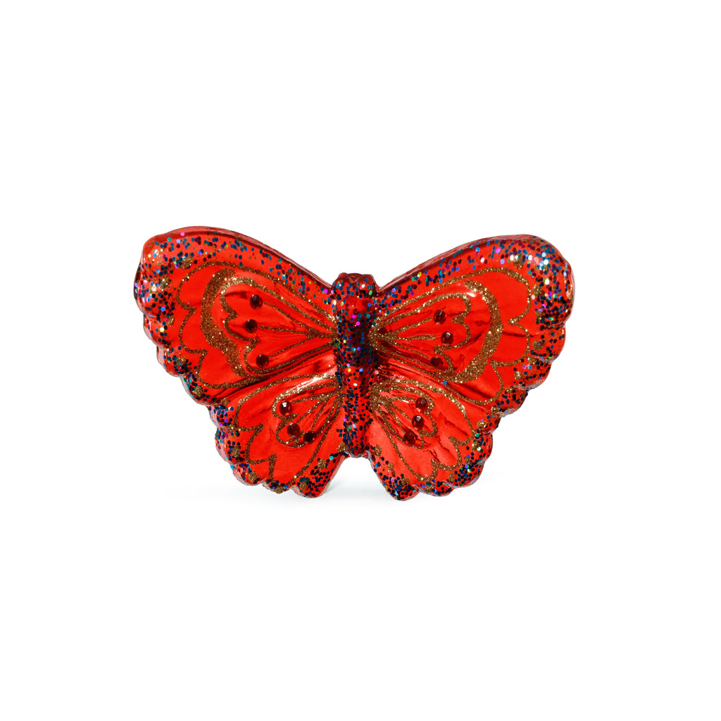 Glass Butterfly Clip-on Ornament