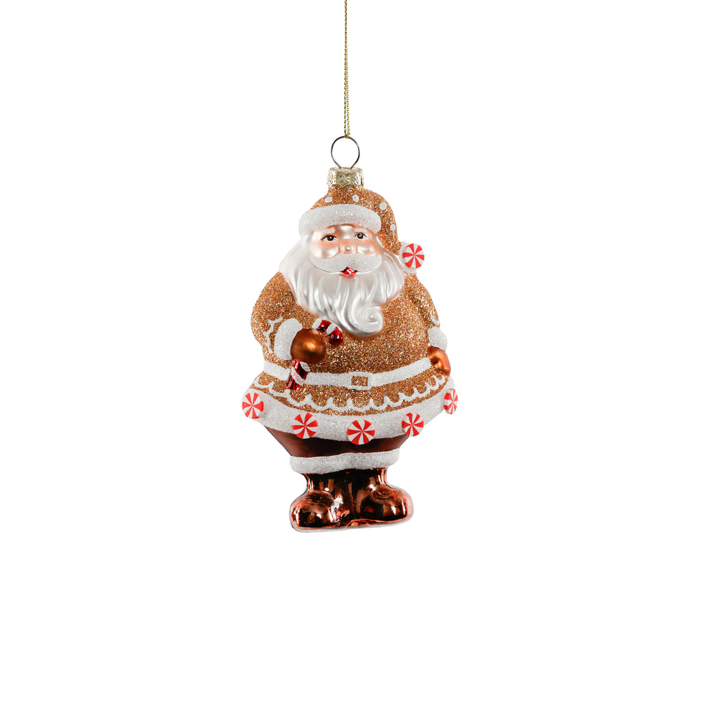 Santa Claus Glass Ornament