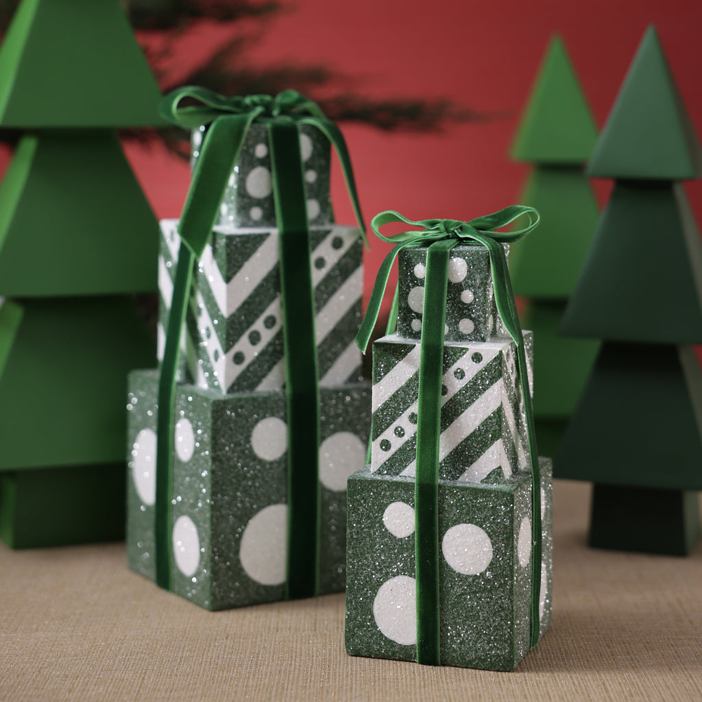Stacked Holiday Presents - 2 Assorted Pieces