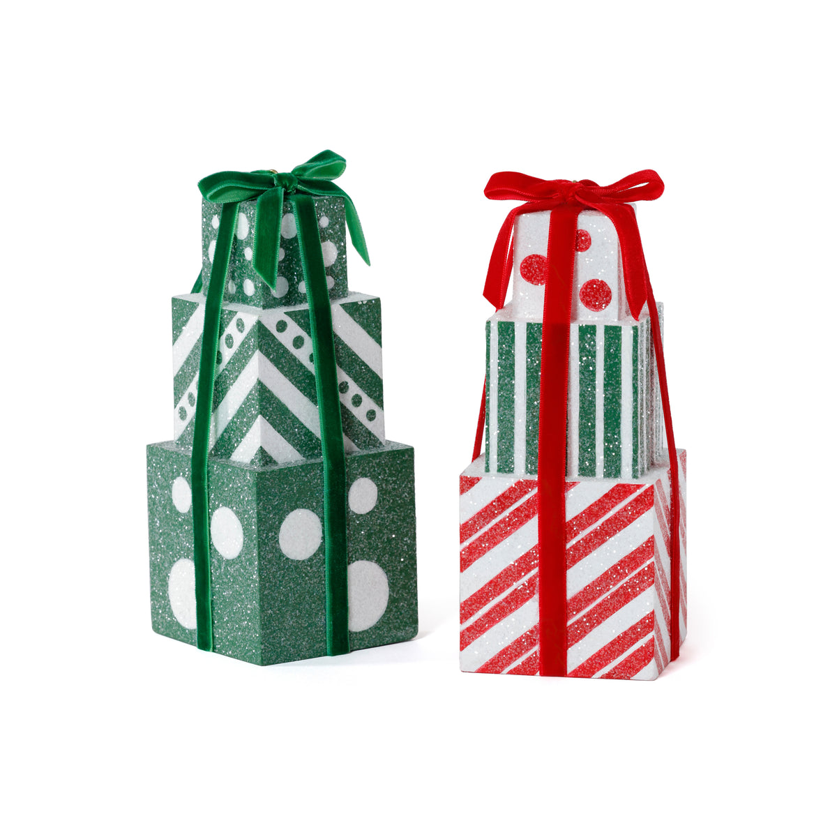 Stacked Holiday Presents - 2 Assorted Pieces