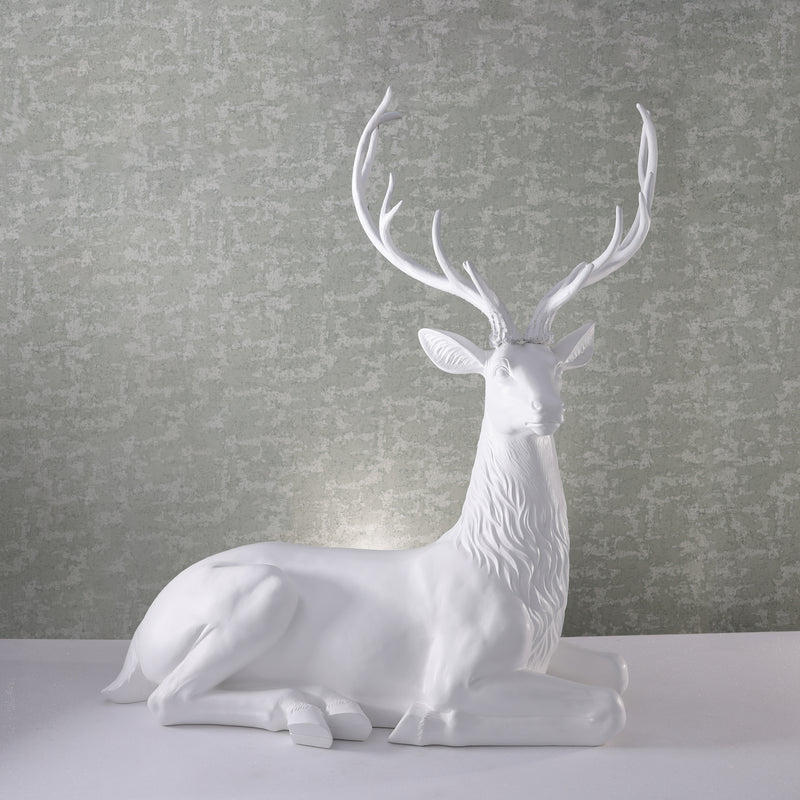 Nordic White Bedded Deer - 55 in