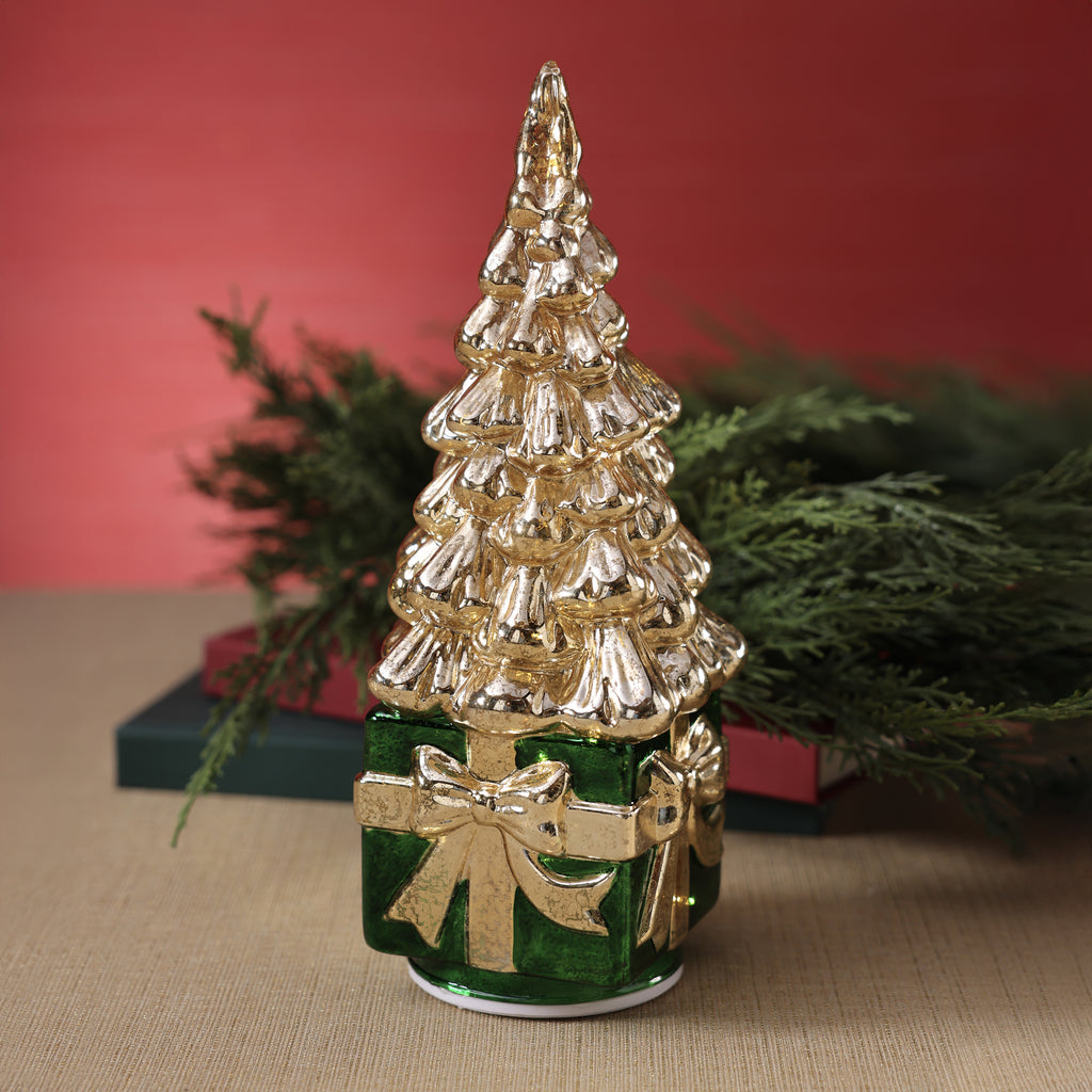 LED Rotating Tree on Present