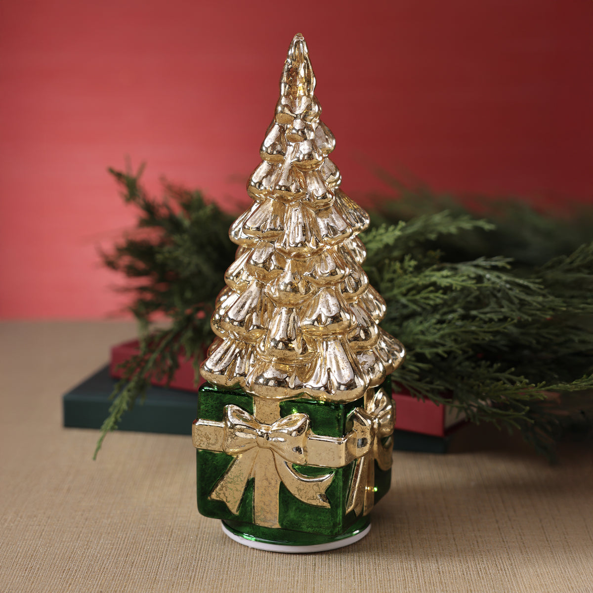 LED Rotating Tree on Present