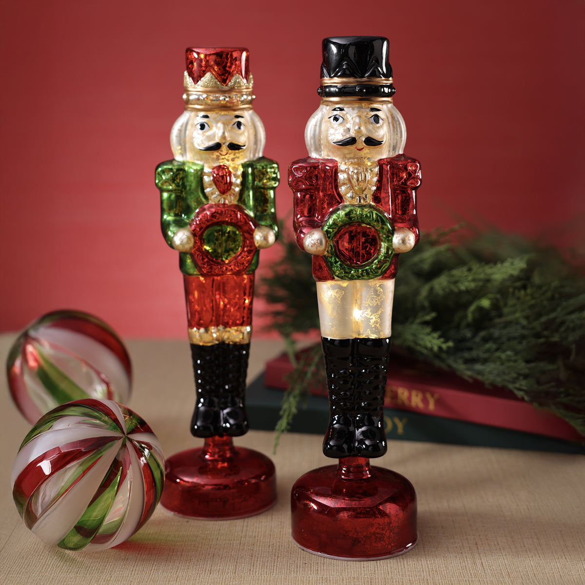 LED Glass Soldiers - 2 Assorted Pieces