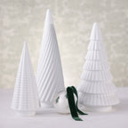 Matt White Porcelain Snow Swirl Tree - 15.25 in