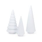 Matt White Porcelain Snow Swirl Tree - 15.25 in