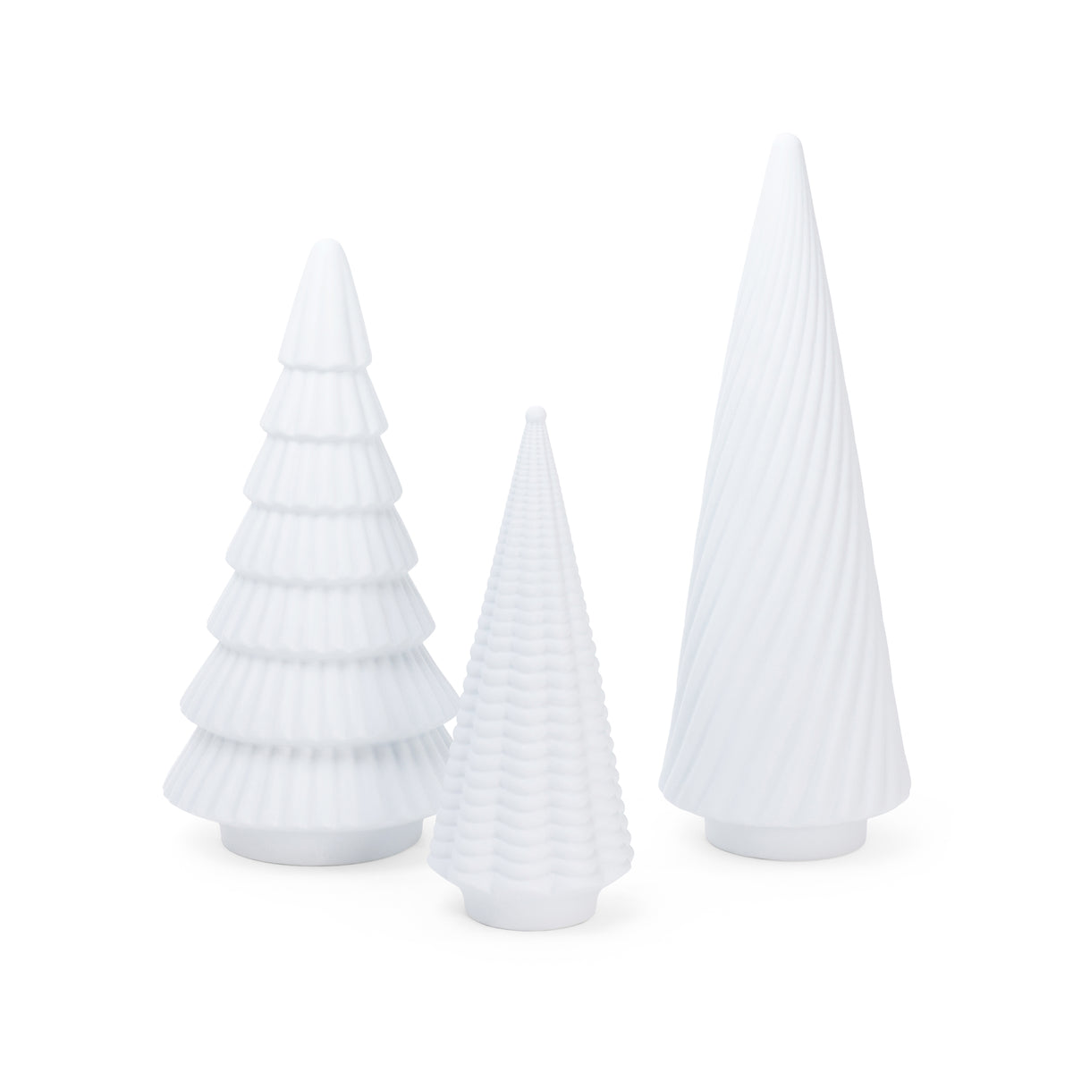 Matt White Porcelain Snow Swirl Tree - 15.25 in