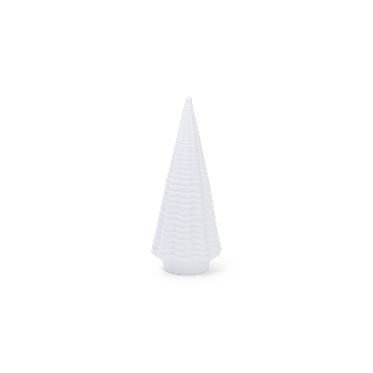 Matt White Porcelain Snow Ripple Tree - 10 in