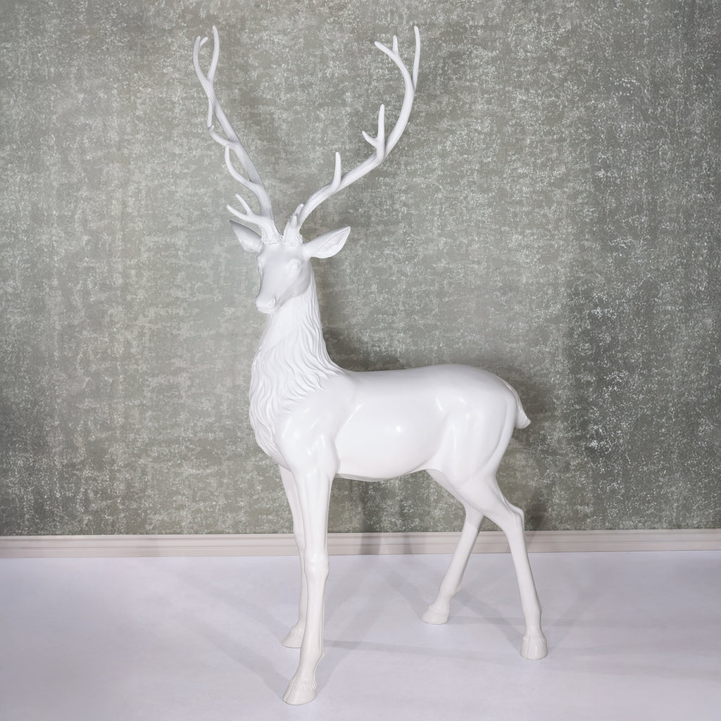 Nordic White Standing Deer