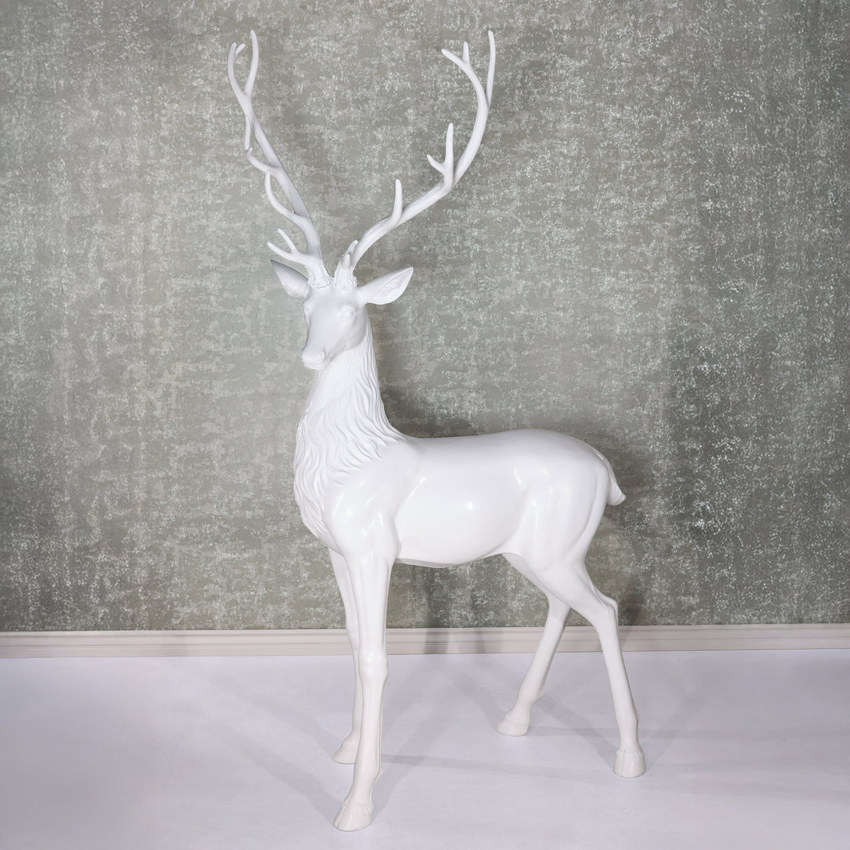 Nordic White Standing Deer