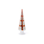 Plaid Glass Tree - 3 Assorted Sizes - Gold and Red