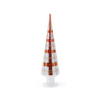Plaid Glass Tree - 3 Assorted Sizes - Gold and Red
