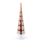 Plaid Glass Tree - 3 Assorted Sizes - Gold and Red