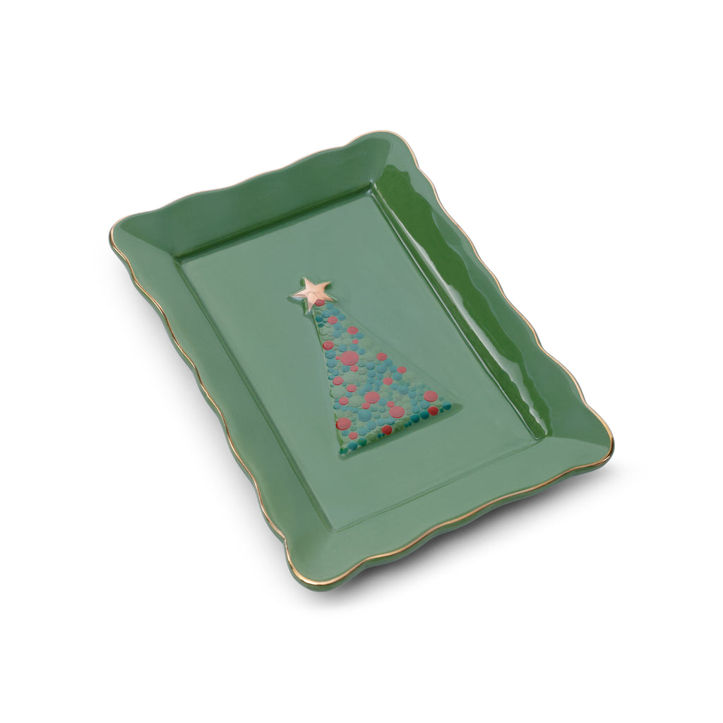 Ceramic Holiday Trinket Dish